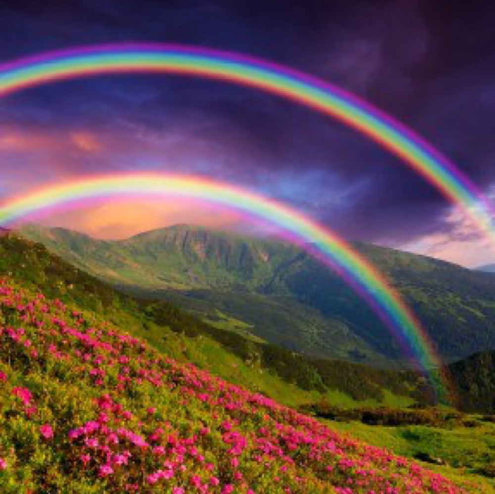 Regenbogen-Zeichen_der_neuen_Zeit Zwei Regenbögen - Gaia Spirit Onine-Live-Workshop