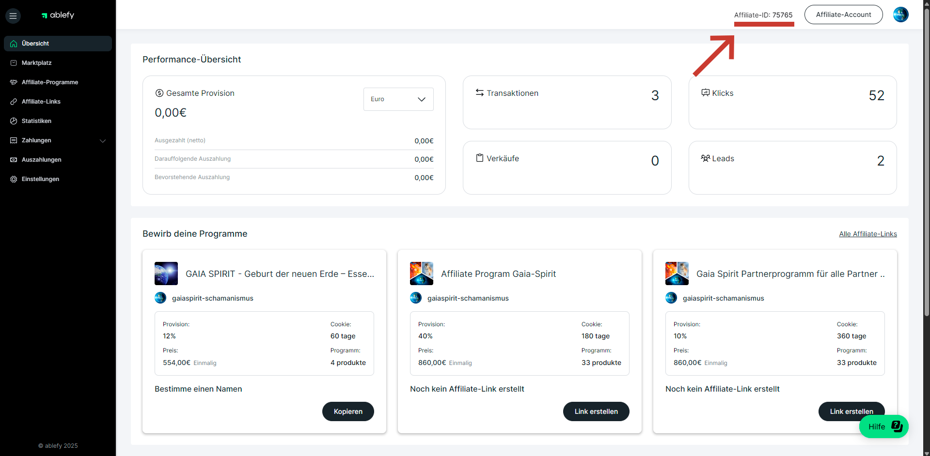 Screenshot 2025-05-02 082512 So findest du deine Affiliate-ID auf Ablefy